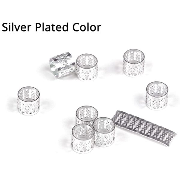 Anillos Para Pelo Pack Plateado