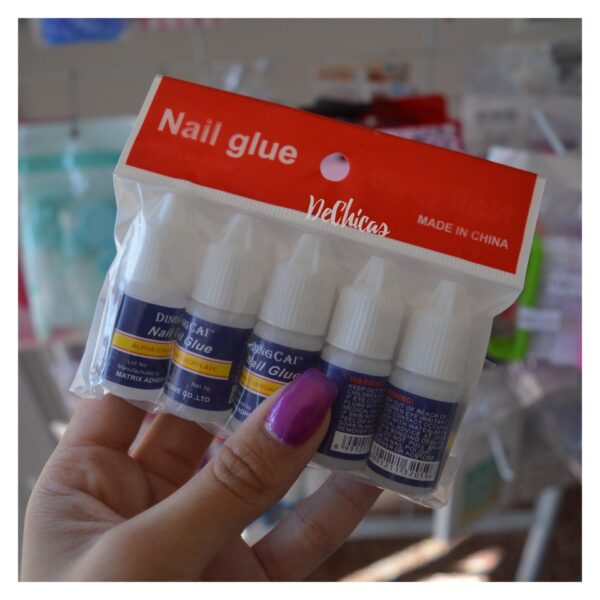 Pegamento X5 Nail Glue Para Uñas Postizas Tips Strass Gotero