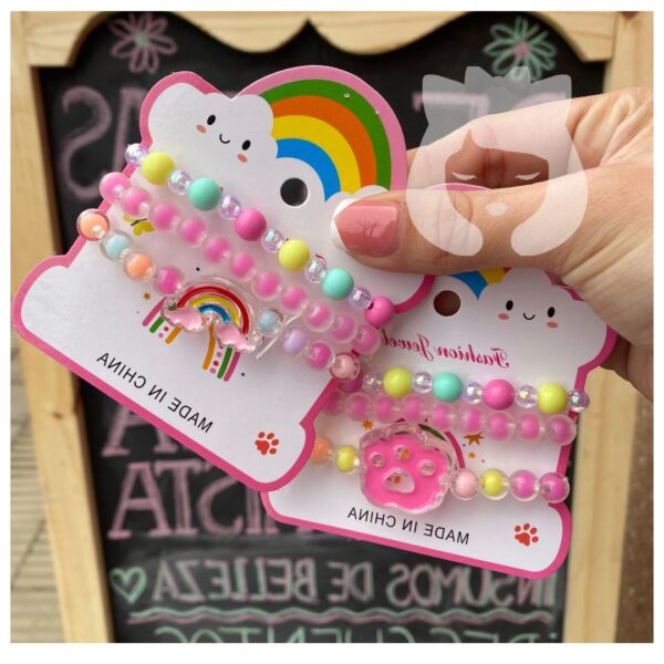 Set Pulsera Infantil Pelotitas