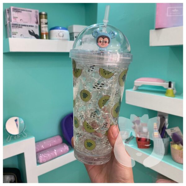 Vaso Doble C/Luz Fruta