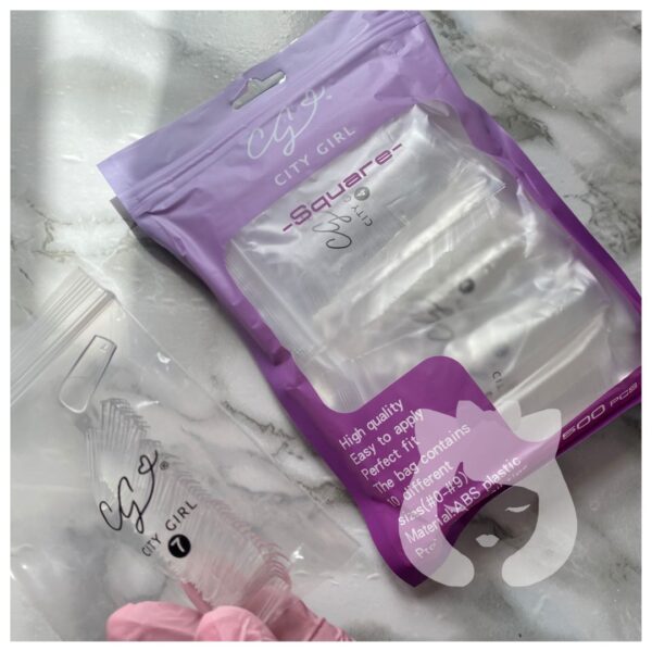 Uñas Soft Gel en Bolsa City Girl 600pcs #Square