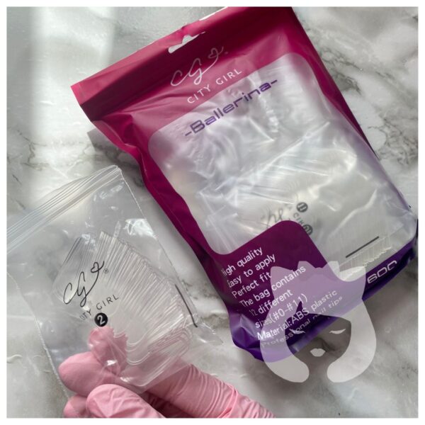 Tips Soft Gel City Girl Bolsa 600pcs #Ballerina