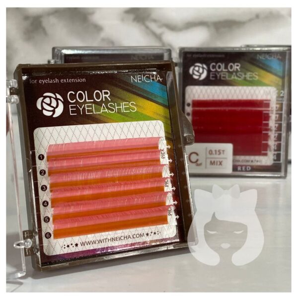 Extensiones Neicha 0.7C MIX Color #Rosa