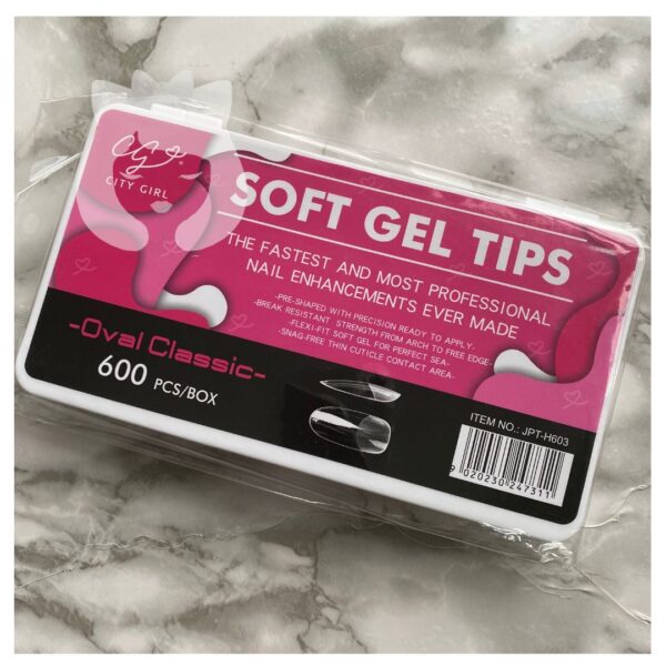 Tips Soft Gel City Girl 600pcs #OvalClasic