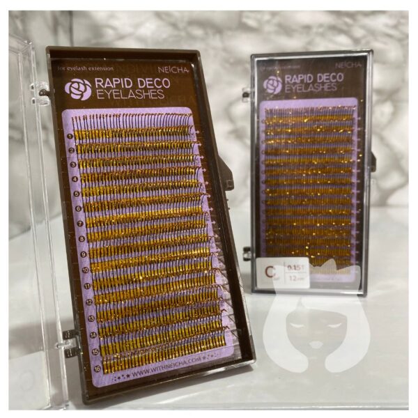 Extensiones Neicha 0.15C 12mm #GlitterOro