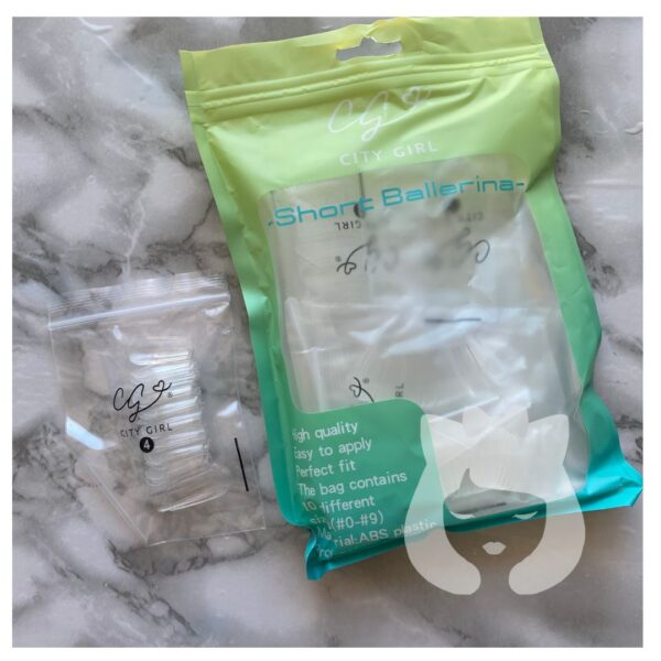 Tips Soft Gel City Girl Bolsa 600pcs #Short Ballerina