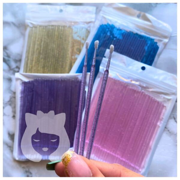 Microhisopos Glitter 100pcs
