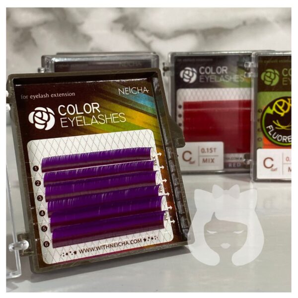 Extensiones Neicha 0.1C MIX Color #Violeta