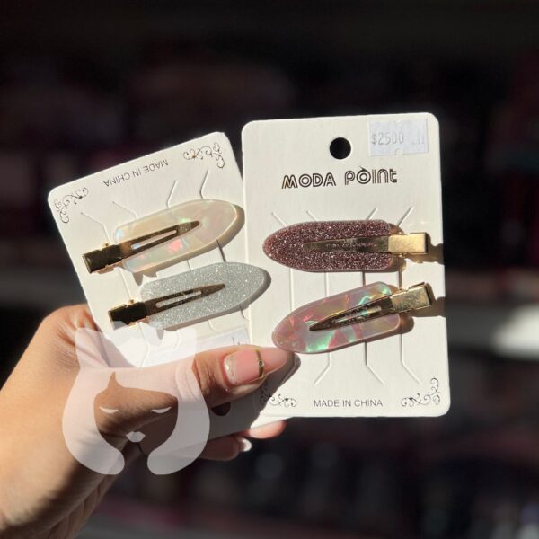 Set Hebilla Glitter 2pcs