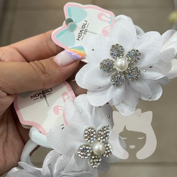 Colita Duo Flor Blanca