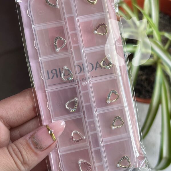 Dije Corazon C/Strass 12pcs