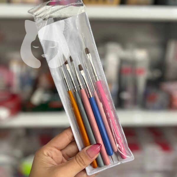 Pinceles Nail Art 5 Unidades