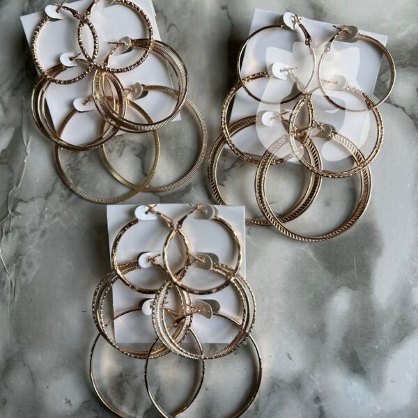 Set Aro Argolla Rose Gold 3pcs