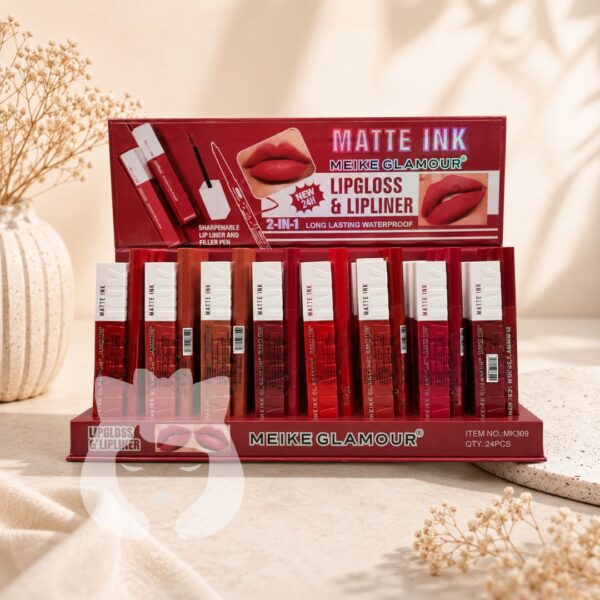 Set Labial Liquido Matte + Delineador