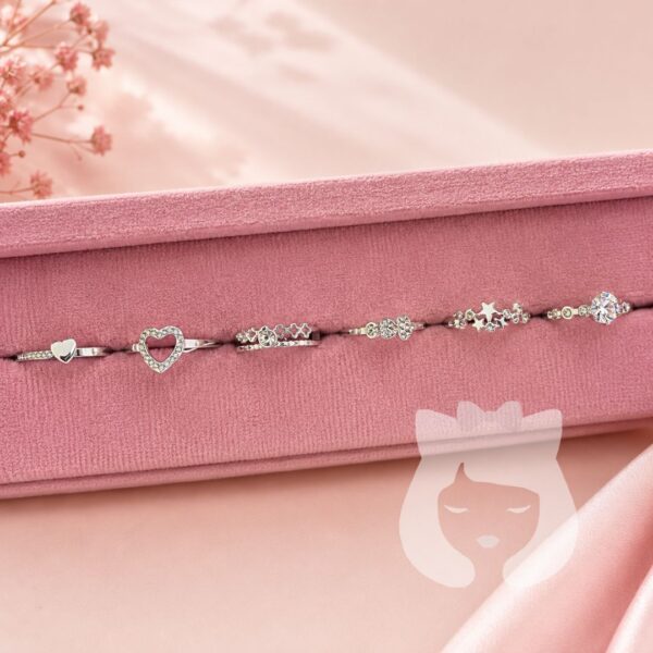 Anillo Acero Quirúrgico Blanco C/Strass