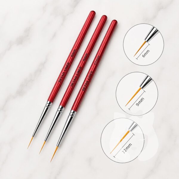 Pincel Liners 3pcs