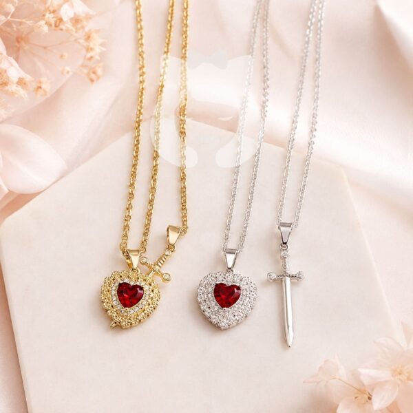 Collar Para Compartir Corazón Chico