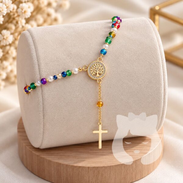 Pulsera Acero Quirúrgico Rosario